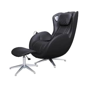 Bliss Series Black Faux Leather Reclining Massage Chair with Air Massage, Heated Lumber, Bluetooth Speakers