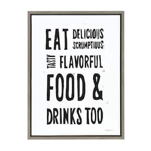 Sylvie Eat Delicious Food 24 in. x 18 in. by Statement Goods Framed Canvas Wall Art