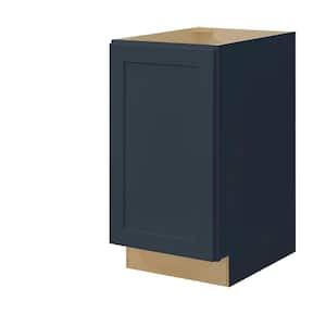 Avondale 18 in. W x 24 in. D x 34.5 in. H Ready to Assemble Plywood Shaker Double Trash Can Kitchen Cabinet in Ink Blue