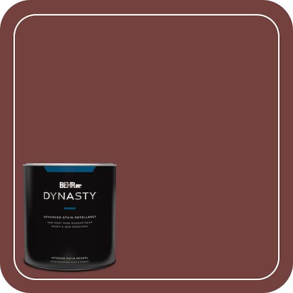 BEHR DYNASTY 1 qt. #ECC-27-1 Red Pines Satin Enamel Interior Stain-Blocking Paint and Primer