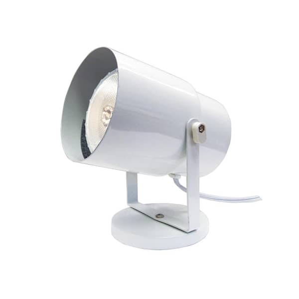 5.75 in. 1-Light White Floor Lamp