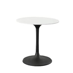 30 in. Enzo Black Round Marble Top Dining Table