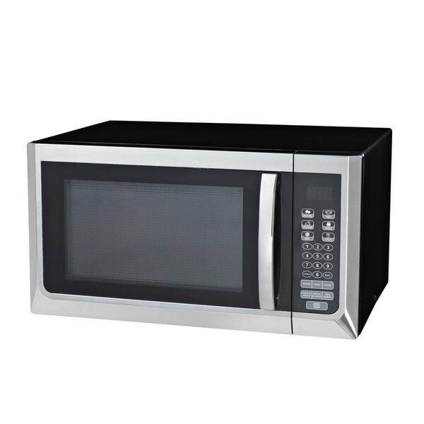 Oster 1.1 cu. ft. Countertop Microwave Oven in Stainless Steel