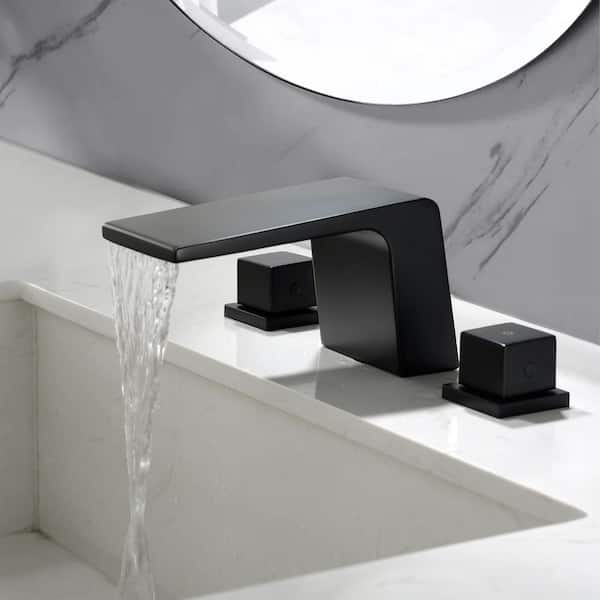 8 in. Widespread 2-Handle Bathroom Faucet in Matte Black