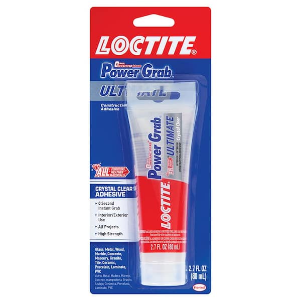Loctite Power Grab Ultimate Instant Grab 2.7 oz. SMP Construction Adhesive Crystal Clear Tube (6 pack)
