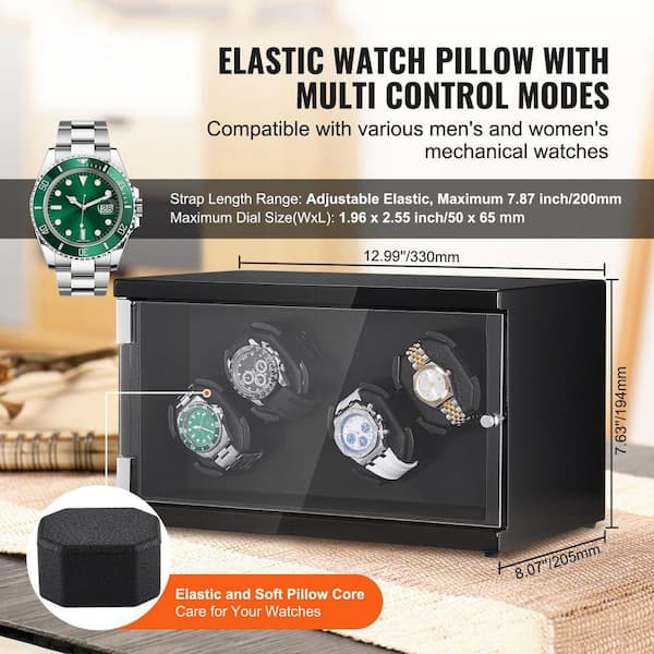 SKYSHALO Watch Winder, Watch Winder for 4-Men's and Women's