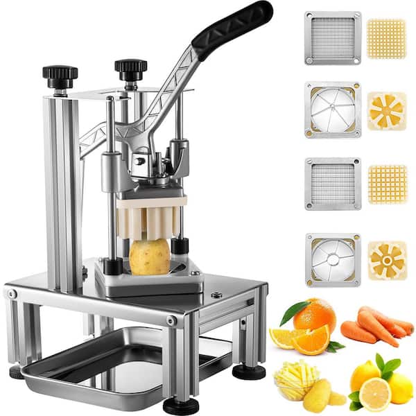 French Fry Cutter, Commercial Electric Potato Fries Cutter Stainless Steel  Potato Chipper with 7mm/10mm Blades, Professional Vegetable Slicer Kitchen