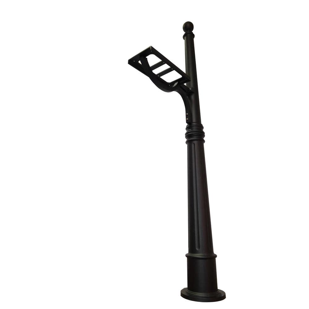 Ashland Black Decorative Aluminum Mailbox Post