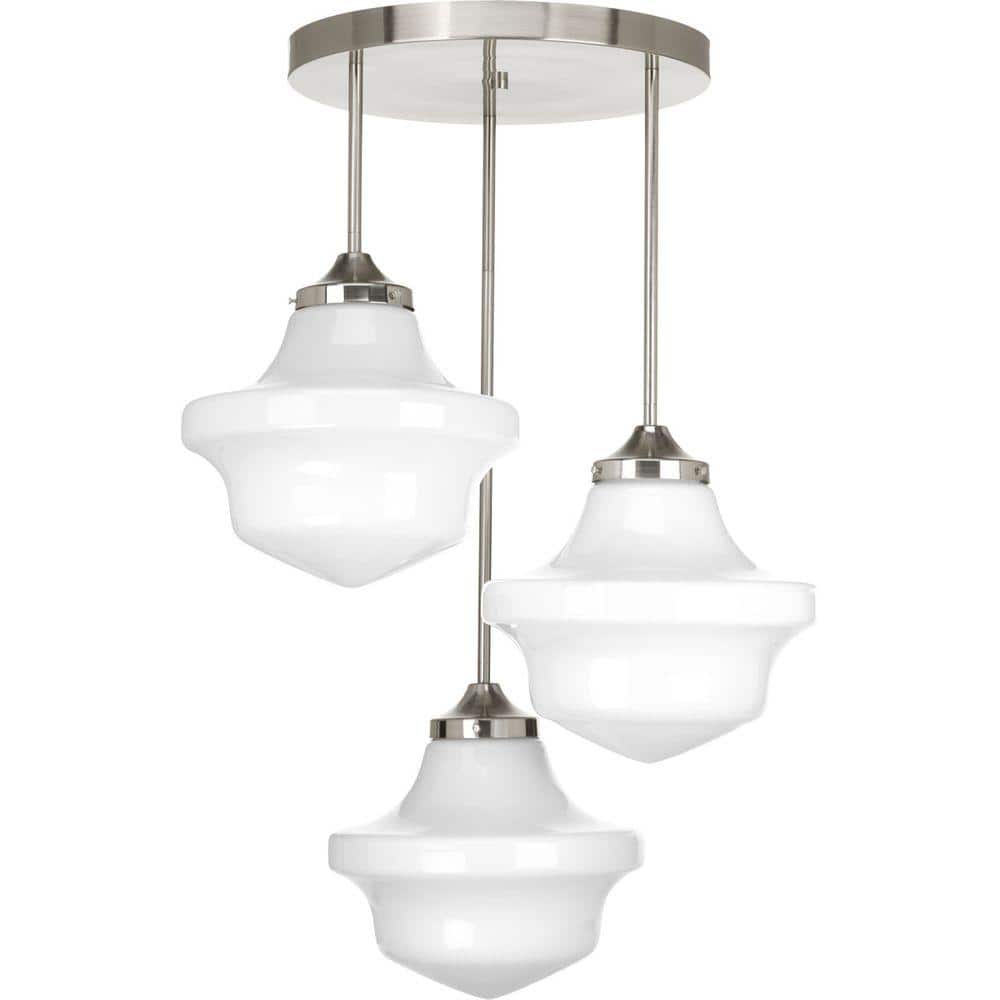 Brushed Nickel Round LED Pendant Canopy