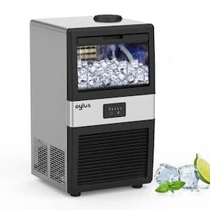 70 lbs. Freestanding Ice Maker in Stainless Steel with 10 lbs. Storage Bin Capacity