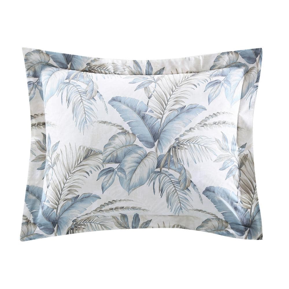 King Size Blue Cotton Tropical Marine Bedding Set