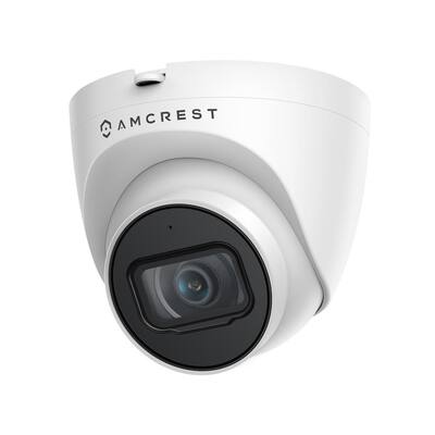 UltraHD Wired Outdoor Security IP Turret PoE Camera, 5-Megapixel, 98 ft. Night Vision, 2.8 mm Lens, IP67 Weatherproof