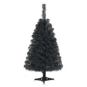 3 ft. Un-lit Black Halloween Tree Artificial Tabletop Christmas Tree
