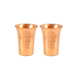 2 oz. 100% Pure Hammered Copper Shot Glass (Set of 2) Perfect As A Jigger For Measuring Cocktails For Your Home Bar