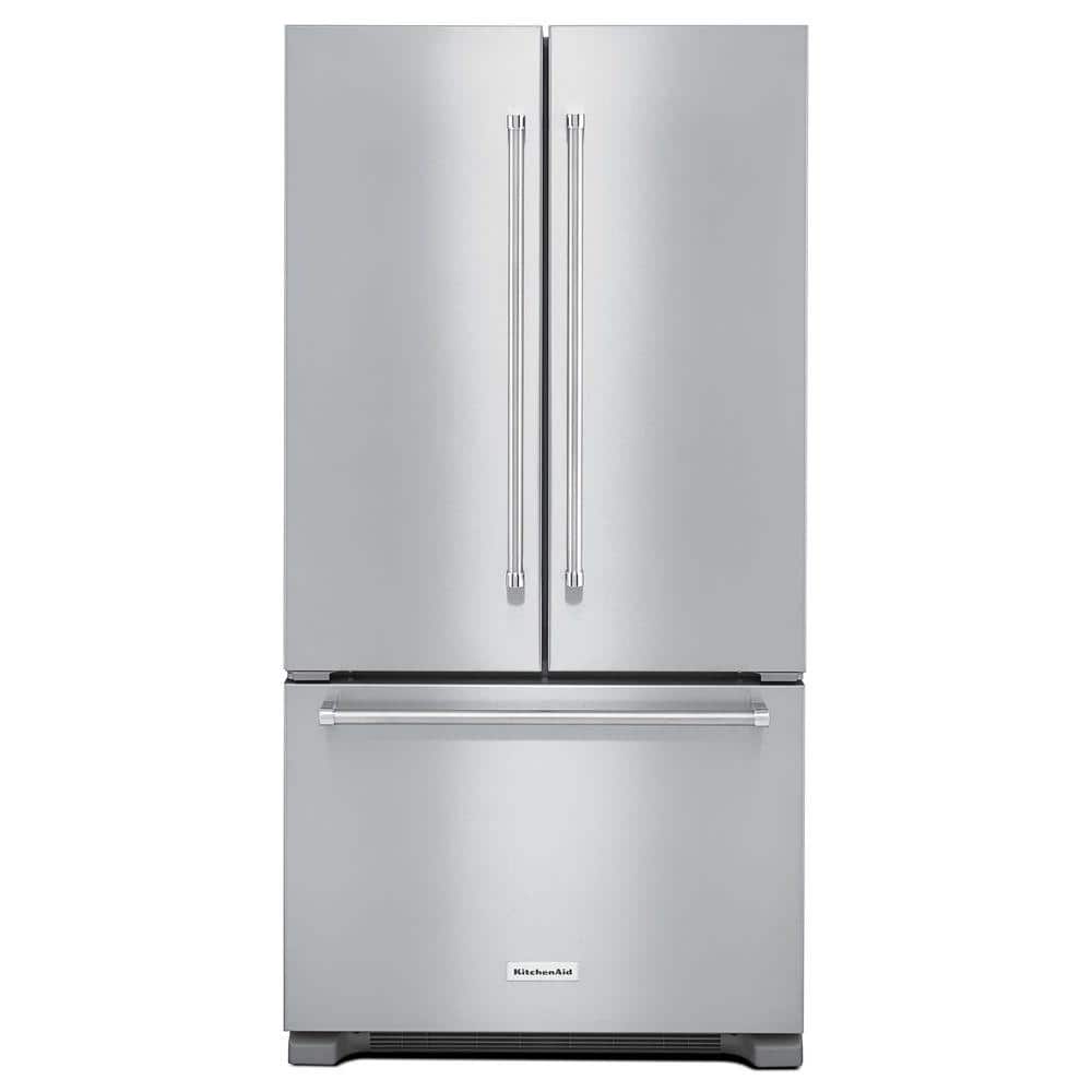 KitchenAid 25.8 cu. ft. French Door Refrigerator in Stainless Steel  KRMF606ESS - The Home Depot