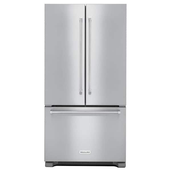 KitchenAid 21.9 cu. ft. French Door Refrigerator in Stainless Steel, Counter Depth