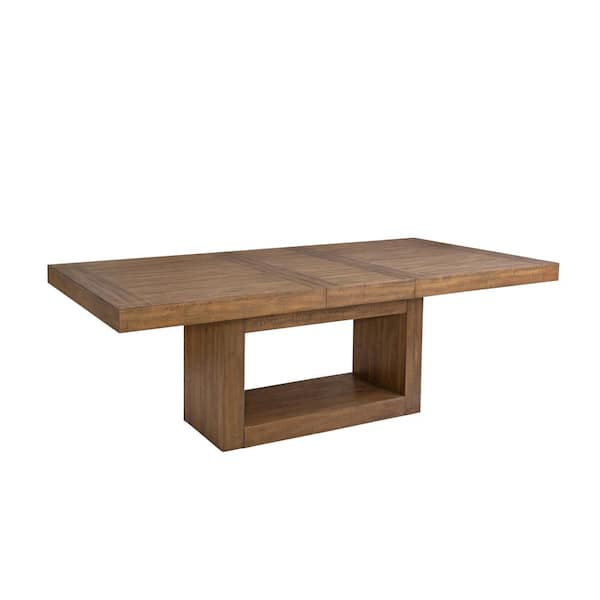 Garland 9 Piece 70 in Rectangle Caramel Brown Wood Dinng Room Set with 18-Leaf (Seats 8 )