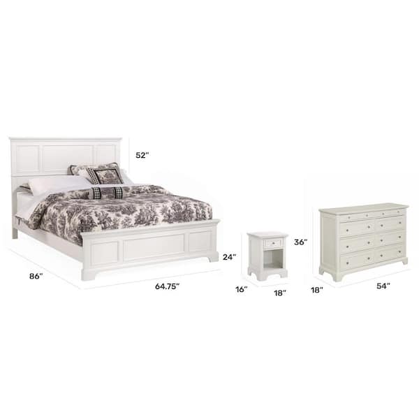 Hickory White Navarre Bedroom Group Bedroom 3-Piece Bedroom Set