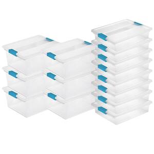12 GA. Deep Clip Box Clear Storage Tote (6-Pack) and 5.5 Qt. Large Clip Box (8-Pack)