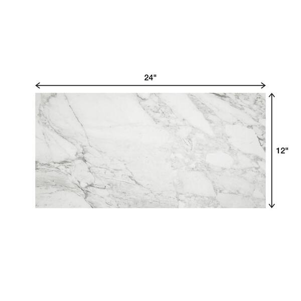 Marazzi EpicClean Milton Arabescato Marble 12 in. x 24 in. Glazed