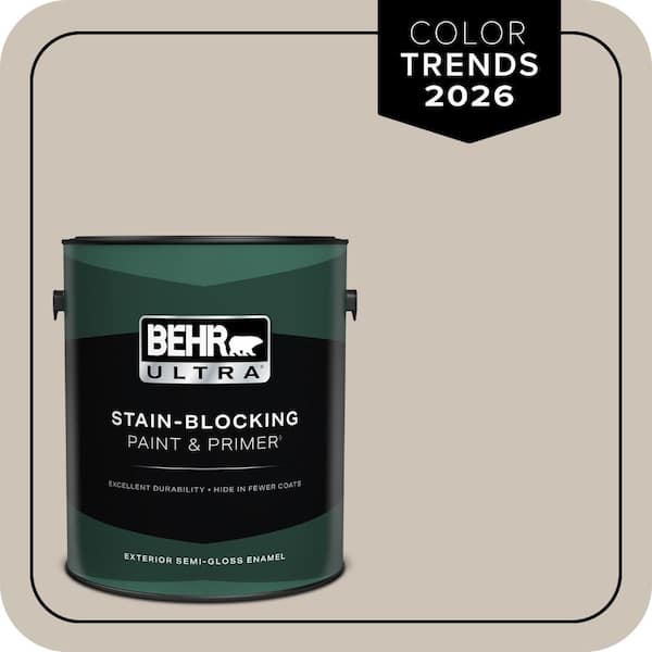 BEHR ULTRA 1 gal. #720C-3 Wheat Bread Semi-Gloss Enamel Exterior Paint & Primer