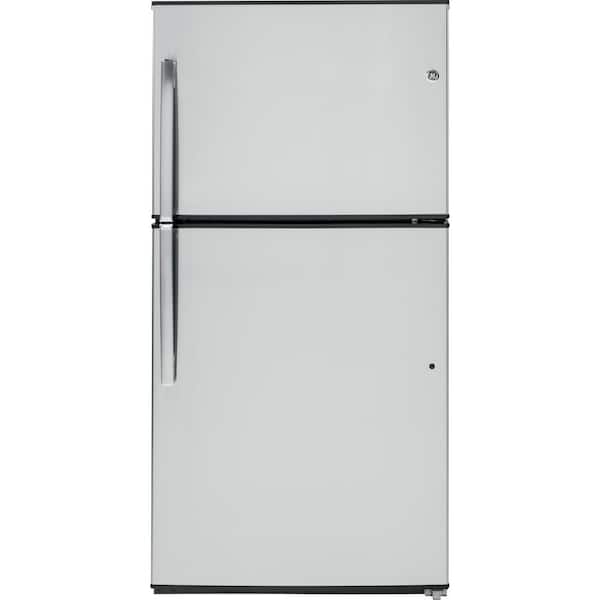 GE 21.1 cu. ft. Top Freezer Refrigerator in Stainless Steel, ENERGY STAR