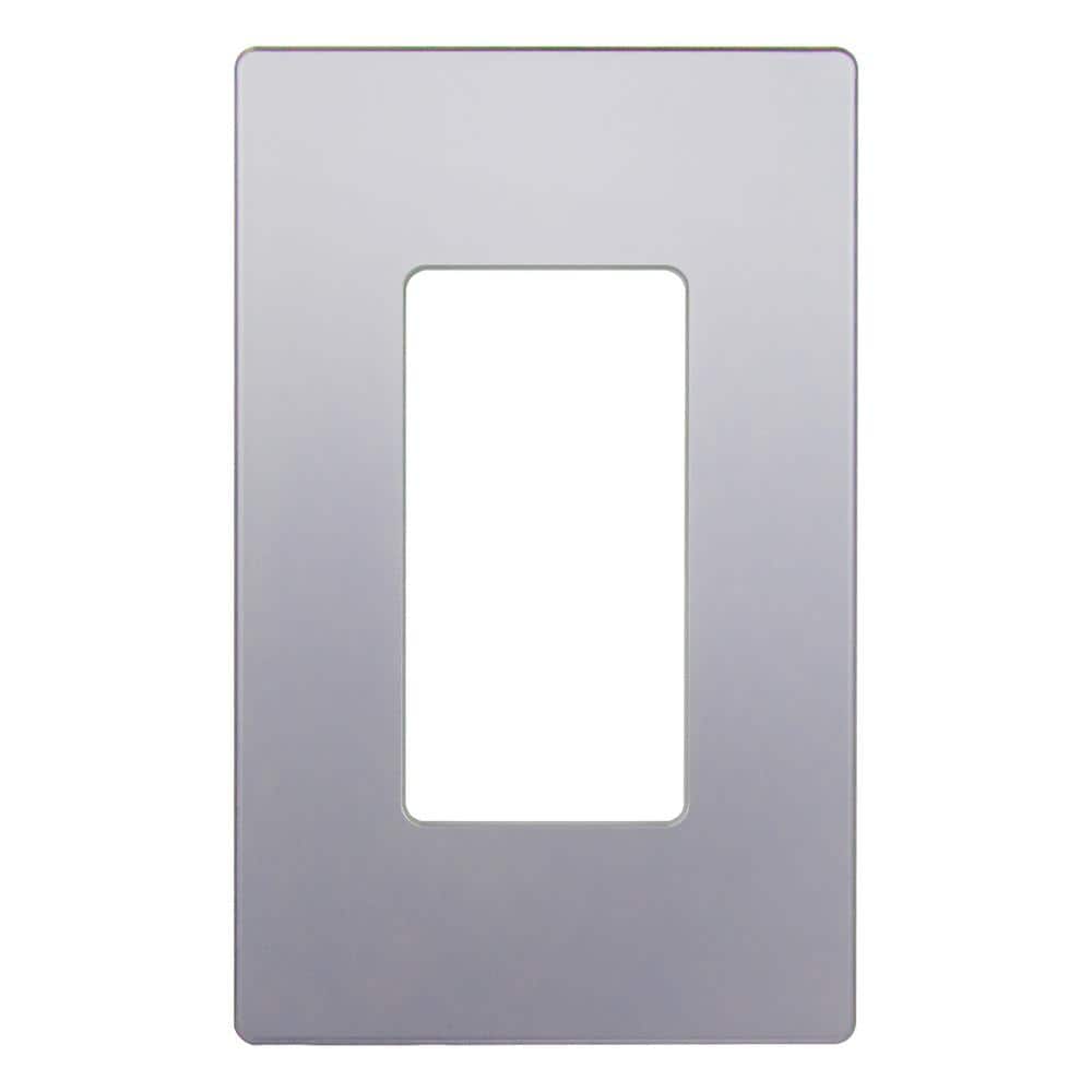 Elite 4.68 in. H x 2.93 in. L, Silver 1-Gang Screwless Decorator Wall Plate price history on PriceWatchPro