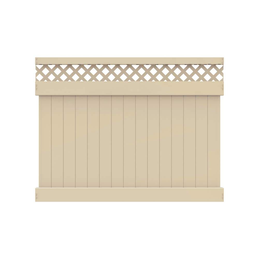 Barrette Outdoor Living Anderson 6 ft. x 8 ft. Sand Vinyl Lattice Top