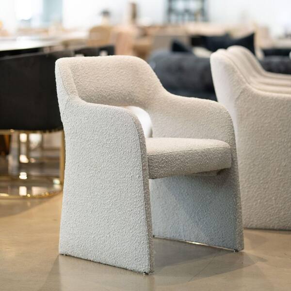 Modrest Bishop Modern Grey Fabric Side Chair