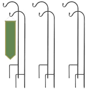 17.5 in. to 26.5 in. to 36.5 in. Extendable Garden Planter Stakes Shepherd's Hooks (6-Pack)
