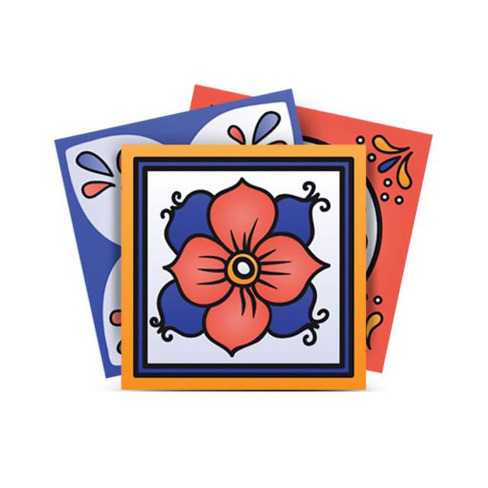 Blue, Orange, White and Red M13 6 in. x 6 in. Vinyl Peel and Stick Tile (24-Tiles, 6 sq. ft./pack) price history on PriceWatchPro