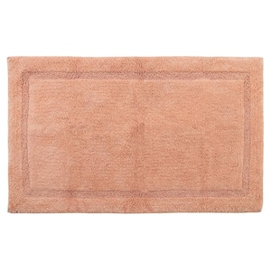 Saffron Fabs Regency 50 in. x 30 in. Cotton Coral Latex Spray Non-Skid  Backing Textured Border Machine Washable Bath Rug SFBR1411 - The Home Depot