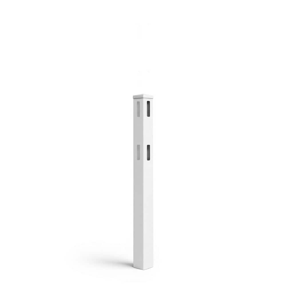 5 in. x 5 in. x 5 ft. White Vinyl Line Fence Post with Cap (Single) price history on PriceWatchPro