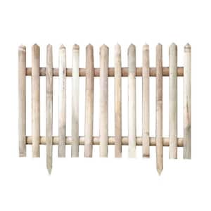 22 in. H Bamboo Picket Garden Fence