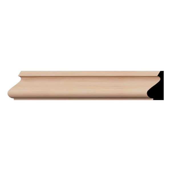 WM163 11/16 in. D x 1-3/8 in. W x 96 in. L Americraft Solid Hardwood Stain Grade Base Cap Moulding, Cherry