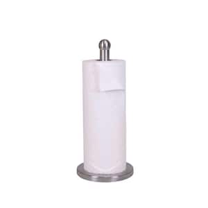 Free Standing Stainless Steel Paper Towel Holder with Weighted Base
