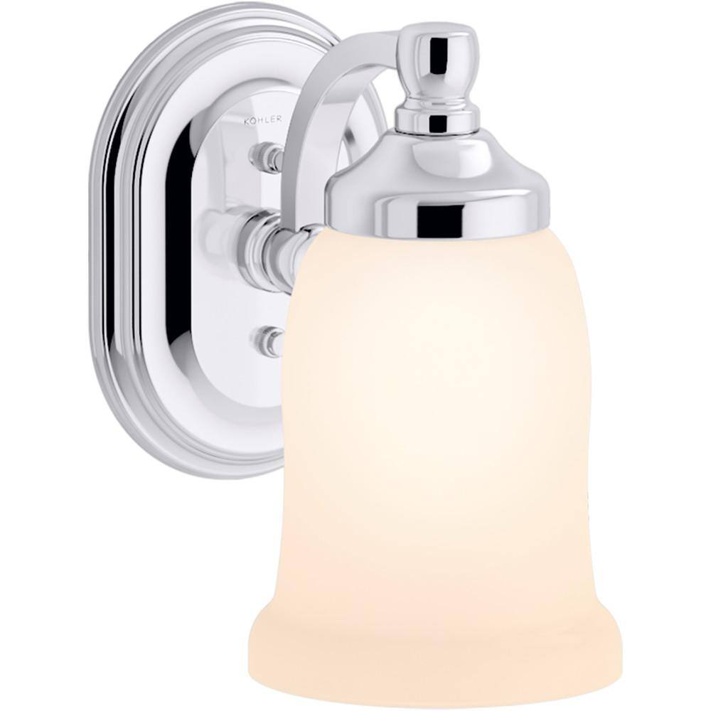 Bancroft Polished Chrome Single-Light Bathroom Wall Sconce