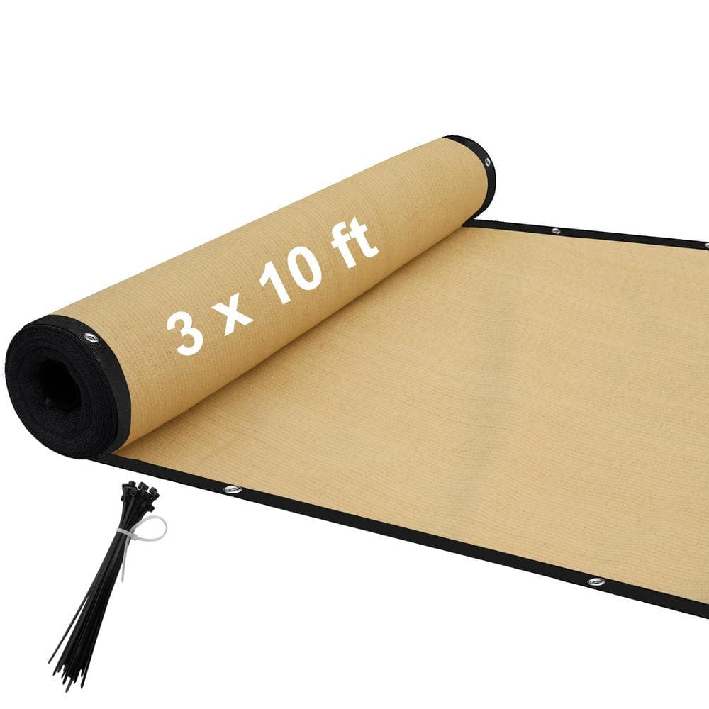 3 ft. x 10 ft. Privacy Fence Screen 90% Blockage Shade Temporary Fencing for Wall Gazebo Backyard Beige (2-Pack) price history on PriceWatchPro