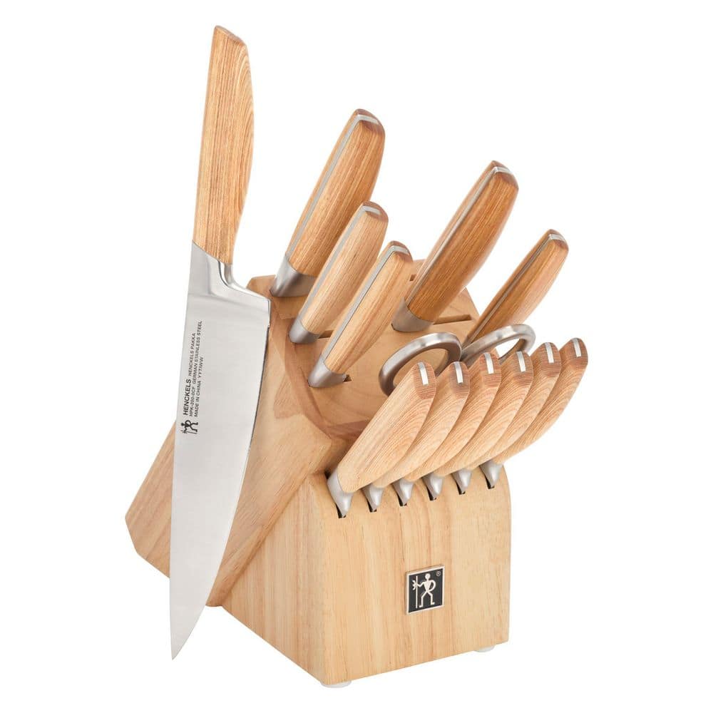 Henckels Pakka 14-Piece Stainless Steel Full Tang Knife Block Set