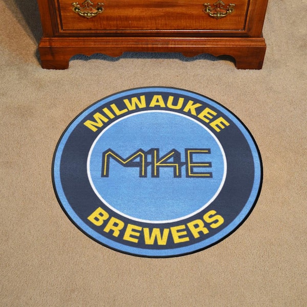 Fan Mats MLB Milwaukee Brewers Roundel Mat