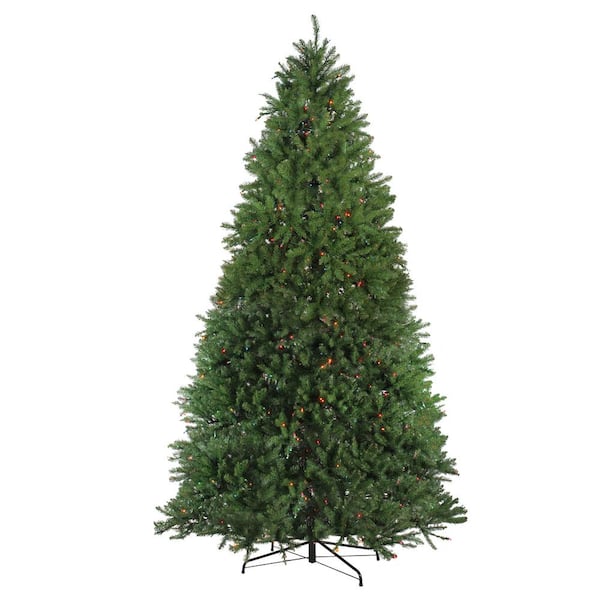 Northlight 12 ft. Pre-Lit Rockwood Pine Artificial Christmas Tree Multi LED Lights