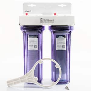 iFilters Whole House Water Filter, 2 Stage, Removes Sediment, CTO and more, Minimal Pressure Drop, City and Well Water