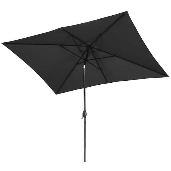 SUNVIVI 7.5 ft. Black Market Umbrella