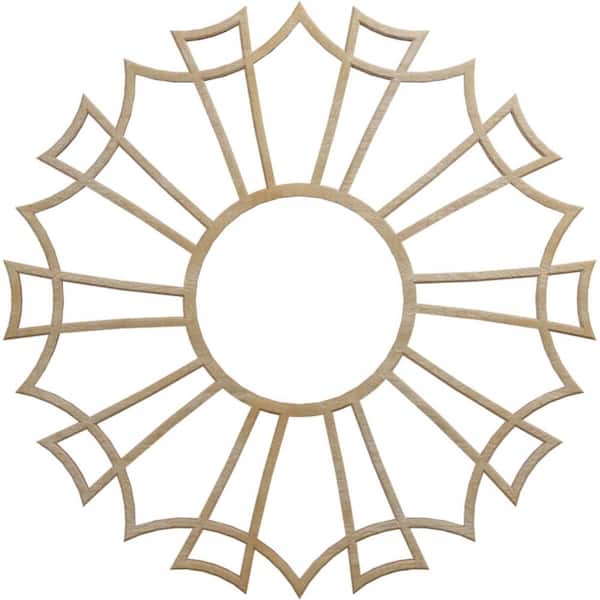 Ekena Millwork 20 in. x 20 in. x 1/4 in. Augustus Wood Fretwork Pierced Ceiling Medallion, Birch