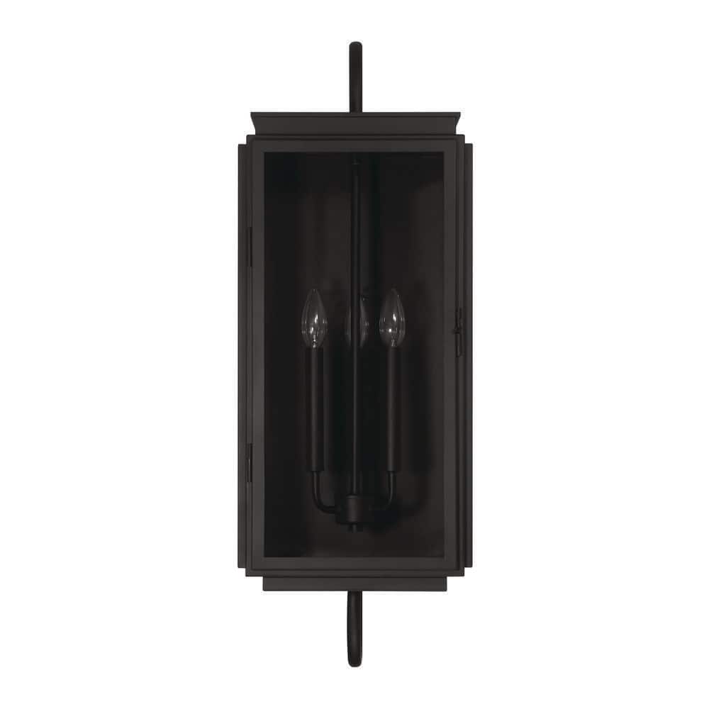Irving Black Outdoor Lantern Wall Sconce 9.88 in. Weather Resistant Hardwired with No Bulb(s) Included price history on PriceWatchPro