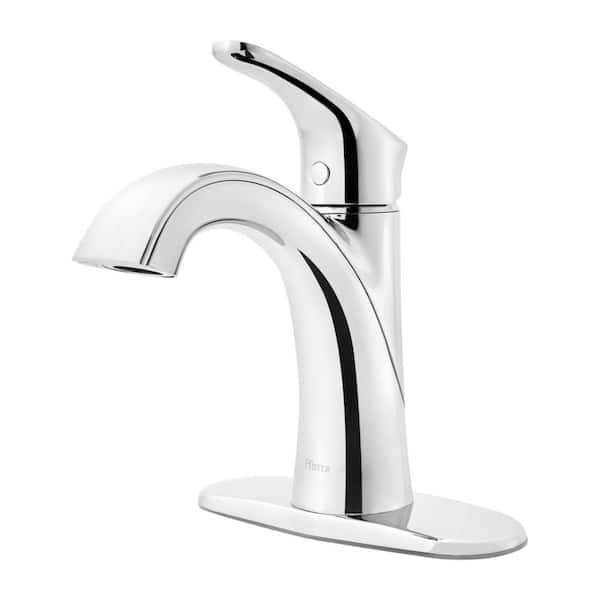 Pfister Weller Single Hole Handle Bathroom Faucet In Polished Chrome Lg42 Wr0c - Chrome Vs Brushed Nickel In Bathroom 2020 Pdf
