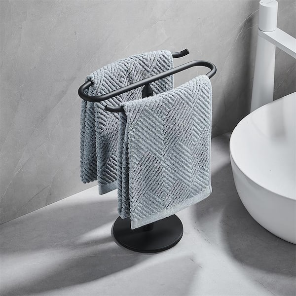 bathroom holder for towel matte black porta asciugamano bagno wall mounted  Zinc alloy door towel holder Bath hardware Accessory