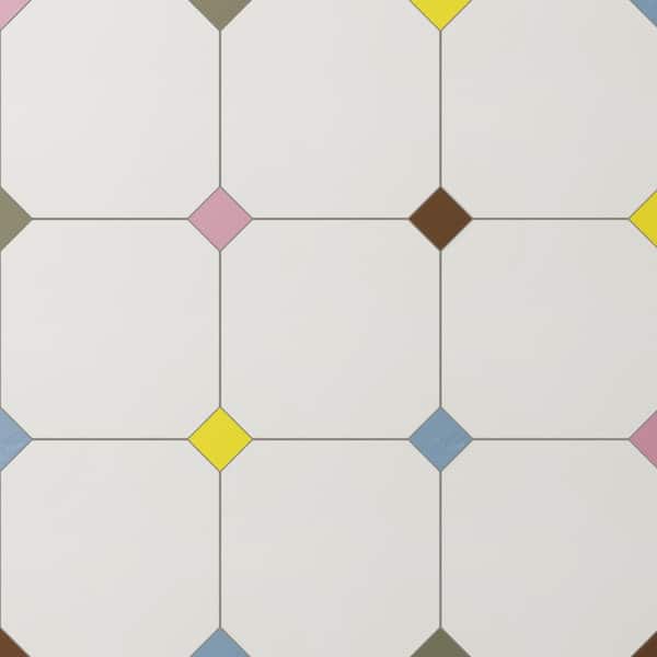 Vaudeville Octagon Nacar with Taco Multi 8 in. x 8 in. Porcelain Floor and Wall Tile (11.25 sq. ft. /Case)