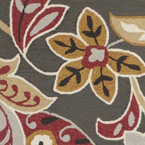 Charlie 5 X 7 ft. Taupe Floral Indoor/Outdoor Area Rug