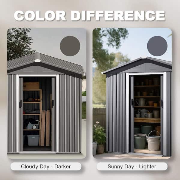 Nuu Garden 6 ft. x 4 ft. Metal Outdoor Backyard Garden Storage